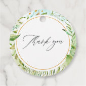 Mit Monogramm Hochzeit im Wasserfarbenbereich Geschenkanhänger (Rückseite)