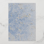 Mit Monogramm Hochzeit in Blau und Grau-Marmor Folieneinladung (Rückseite)