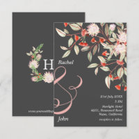 Mit Monogramm Hochzeit in Grau & Blush