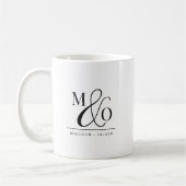 Mit Monogramm Hochzeit Kaffeetasse (Links)
