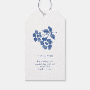 Mit Monogramm Hochzeit mit Aquarellblumen Vielen D Geschenkanhänger