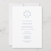 Mit Monogramm Hochzeit mit Blumen und Weiß (Vorderseite)