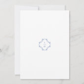 Mit Monogramm Hochzeit mit Blumen und Weiß (Rückseite)