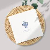 Mit Monogramm Hochzeit mit Blumen und Weiß Serviette