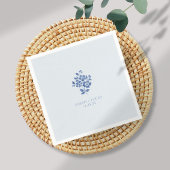 Mit Monogramm Hochzeit mit Blütenblume Serviette