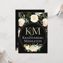 Mit Monogramm Hochzeit mit eleganten White Rose