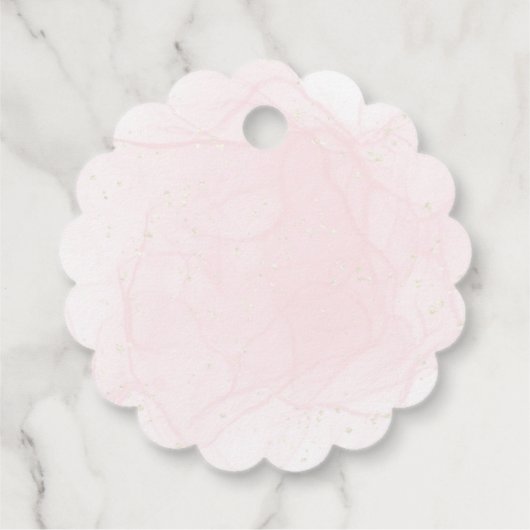 Mit Monogramm Hochzeit mit Gold Geschenkanhänger (Rückseite)