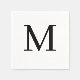 Mit Monogramm Hochzeit Napkin Classic Black Design Serviette