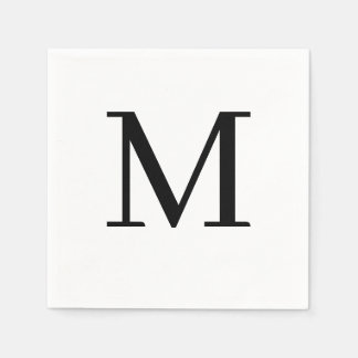 Mit Monogramm Hochzeit Napkin Classic Black Design Serviette