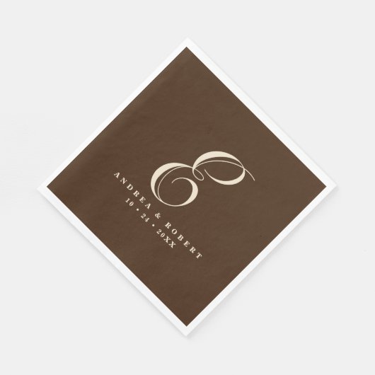 Mit Monogramm Hochzeit Napkins mit Namen Serviette (Ecke)