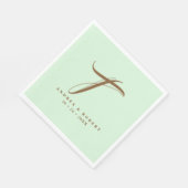 Mit Monogramm Hochzeit Napkins mit Namen Serviette (Ecke)