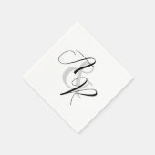 Mit Monogramm Hochzeit und Hochzeit Serviette (Ecke)