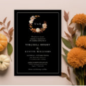 Mit Monogramm Hochzeit von Black Fall Einladung
