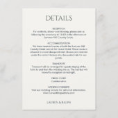 Mit Monogramm Hochzeiten in Schwarz und Elfenbeink Begleitkarte (Vorderseite)