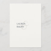 Mit Monogramm Hochzeiten in Schwarz und Elfenbeink Begleitkarte (Rückseite)