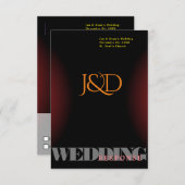 Mit Monogramm Hochzeitsaktionskarte RSVP Karte (Vorne/Hinten)