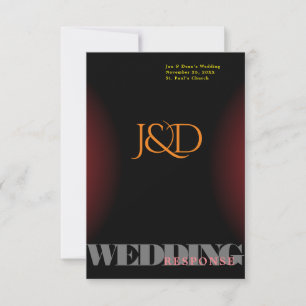 Mit Monogramm Hochzeitsaktionskarte RSVP Karte