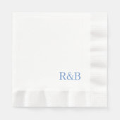 Mit Monogramm Hochzeitscocktail Serviette (Vorderseite)