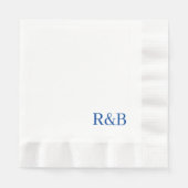 Mit Monogramm Hochzeitscocktail Serviette (Vorderseite)