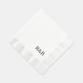 Mit Monogramm Hochzeitscocktail Serviette (Ecke)