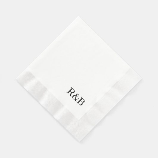 Mit Monogramm Hochzeitscocktail Serviette (Ecke)