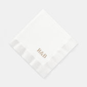 Mit Monogramm Hochzeitscocktail Serviette (Ecke)