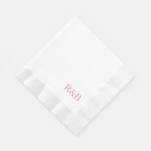 Mit Monogramm Hochzeitscocktail Serviette (Ecke)