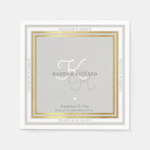 mit Monogramm Hochzeitsempfang Serviette (Vorderseite)