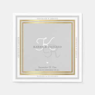 mit Monogramm Hochzeitsempfang Serviette