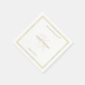 Mit Monogramm Hochzeitsempfang Serviette (Ecke)