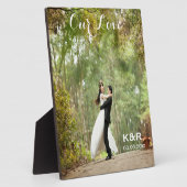 Mit Monogramm Hochzeitsfeier Foto Plaque mit Easel Fotoplatte (Seite)