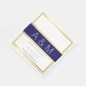 mit Monogramm Hochzeitsfeier Serviette (Ecke)