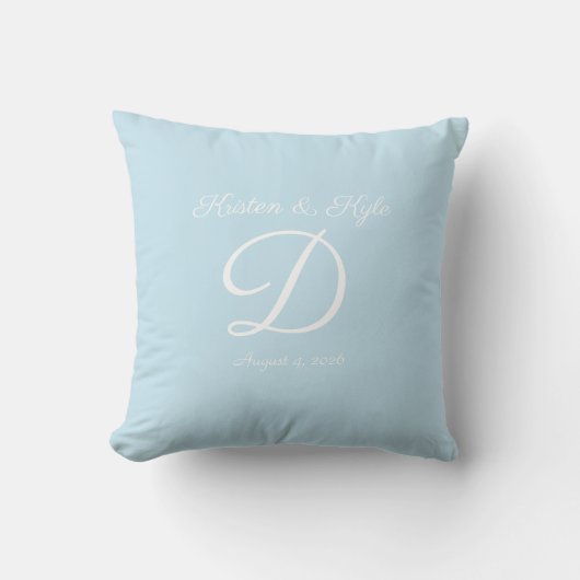 Mit Monogramm Hochzeitsgeschenk Akzent Kissen (Vorderseite)