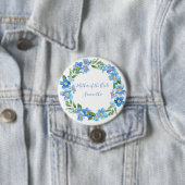 Mit Monogramm Hochzeitsgeschenk für blaugelbe Flor Button (Beispiel)