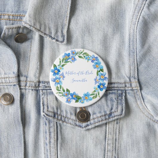 Mit Monogramm Hochzeitsgeschenk für blaugelbe Flor Button (Beispiel)