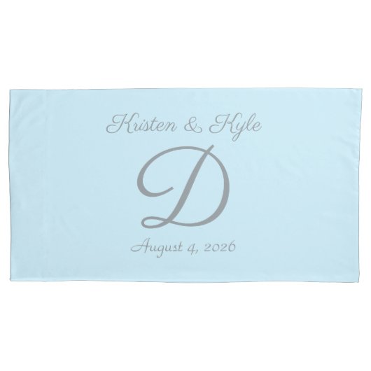 Mit Monogramm Hochzeitsgeschenk Kissenbezug (Vorderseite-Links)