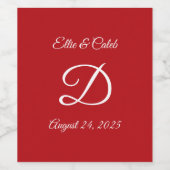 Mit Monogramm Hochzeitsgeschenk Weinetikett (Einzelnes Label)