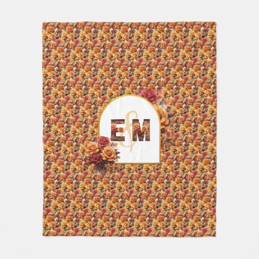 Mit Monogramm Hochzeitsgeschenke für Neugeborene Fleecedecke (Vorderseite)