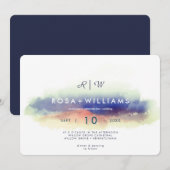 mit Monogramm Hochzeitslandschaft Einladung (Vorne/Hinten)