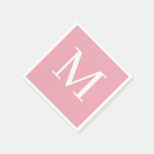 Mit Monogramm Hochzeitsszenario mit Napkin-Blush Serviette (Ecke)