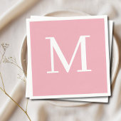 Mit Monogramm Hochzeitsszenario mit Napkin-Blush Serviette