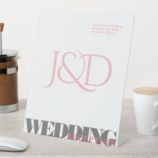 Mit Monogramm Hochzeitszeichen Sockelschild (In Situ)