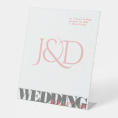 Mit Monogramm Hochzeitszeichen Sockelschild (Vorderseite)