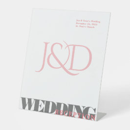 Mit Monogramm Hochzeitszeichen Sockelschild