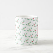 Mit Monogramm Holly Holiday Kaffee Tasse (Mittel)