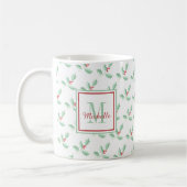 Mit Monogramm Holly Holiday Kaffee Tasse (Links)