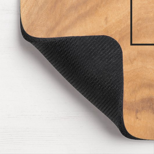 Mit Monogramm Holzdesign Mousepad (Ecke)