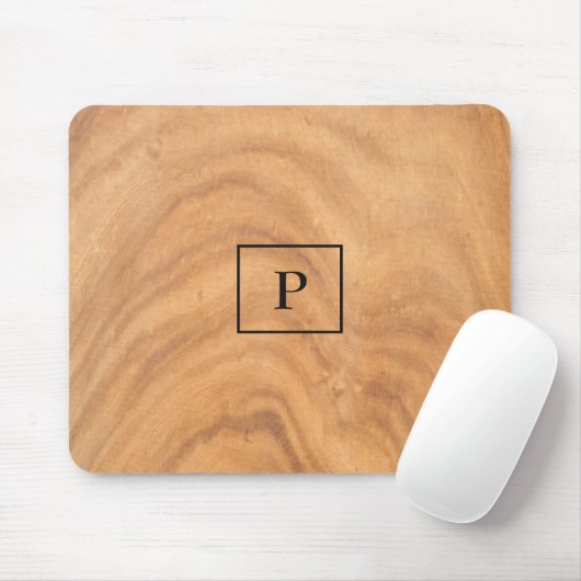 Mit Monogramm Holzdesign Mousepad (Mit Mouse)