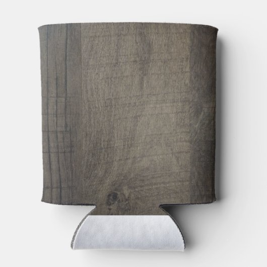 Mit Monogramm Holzlook Dosenkühler (Rückseite)