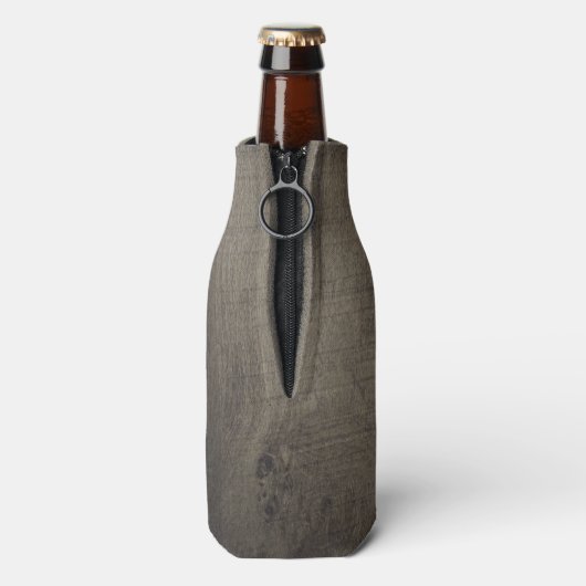 Mit Monogramm Holzlook Flaschenkühler (Flasche Rückseite)